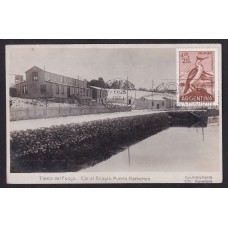 TIERRA DEL FUEGO ANTIGUA TARJETA POSTAL PUETO HABERTON CANAL DE BEAGLE, MUY RARA